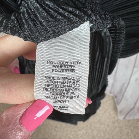 RACHEL Rachel Roy Metallic Faux Wrap Cocktail Black Dress Size Large - Picture 6 of 6